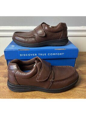 Nunn Bush mens Cam MT Strap Hook and Loop Casual Loafer Brown Size 9 W
